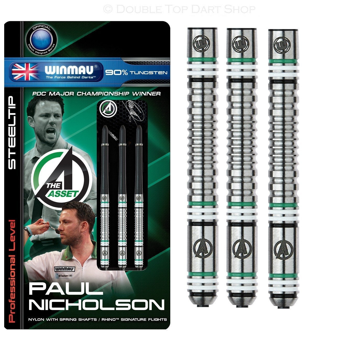 GEZOCHT! Winmau Paul Nicholson, Sport en Fitness, Ophalen of Verzenden, Zo goed als nieuw, Pijlen