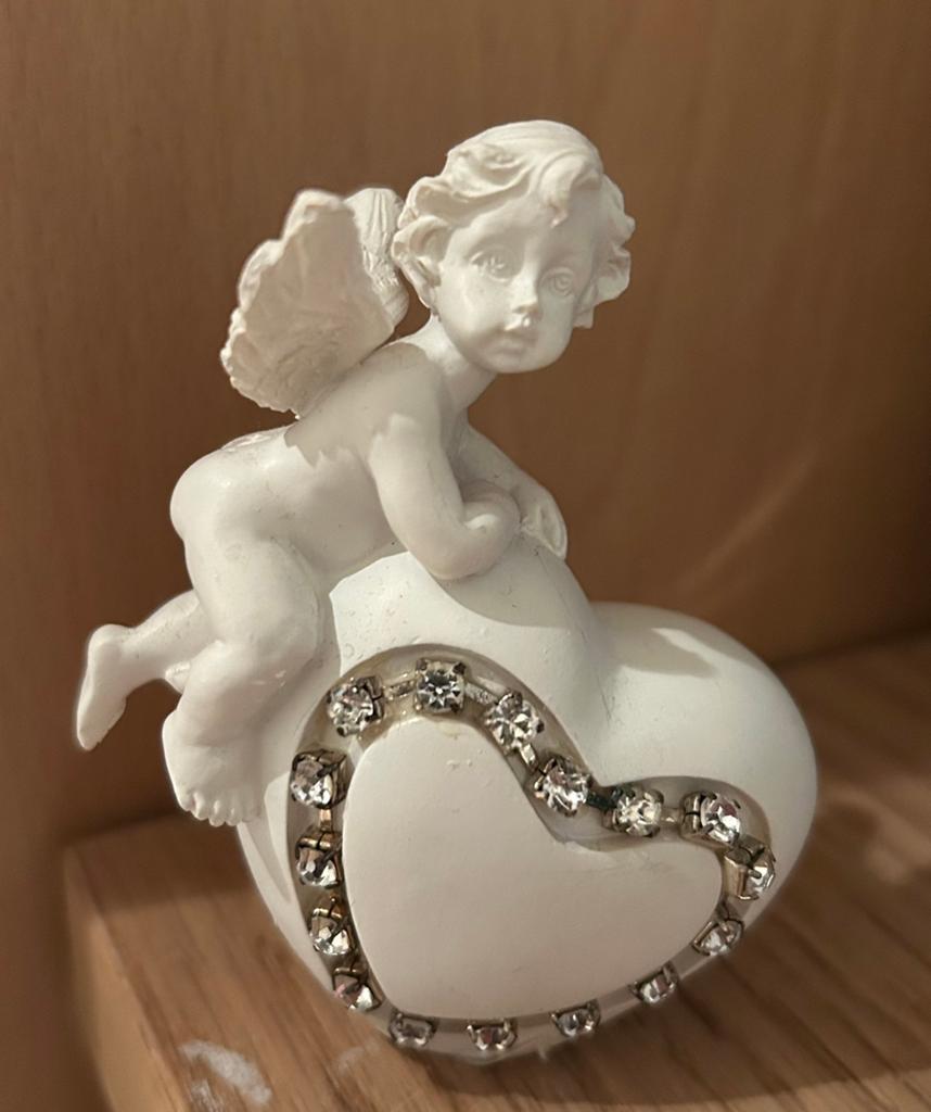 Lief Engelenbeeld op Hart - Decoratie, Ophalen of Verzenden, Zo goed als nieuw, Dier