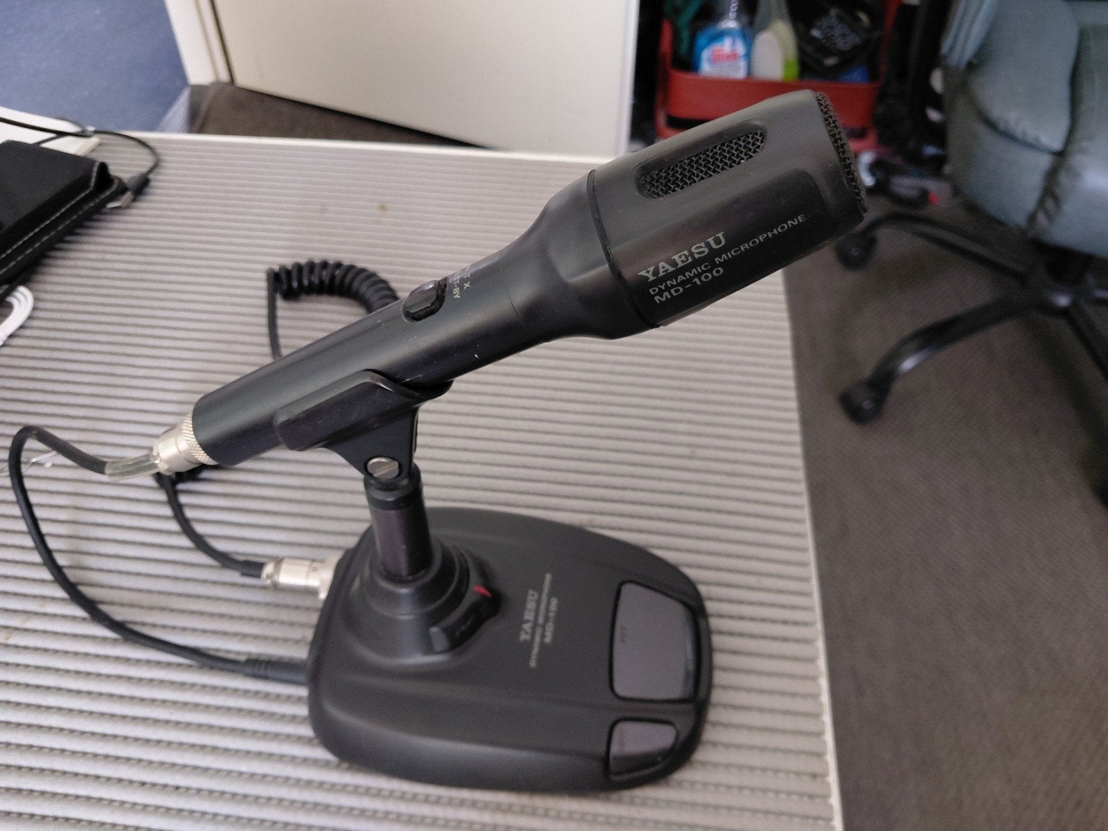 YAESU MD-100  tafel microfoon, Ophalen of Verzenden, Gebruikt, Zender en Ontvanger