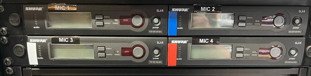 Shure SLX4 , 606/630 mhz, handheld & Beltpack ,4x, Ophalen of Verzenden, Zo goed als nieuw, Zangmicrofoon