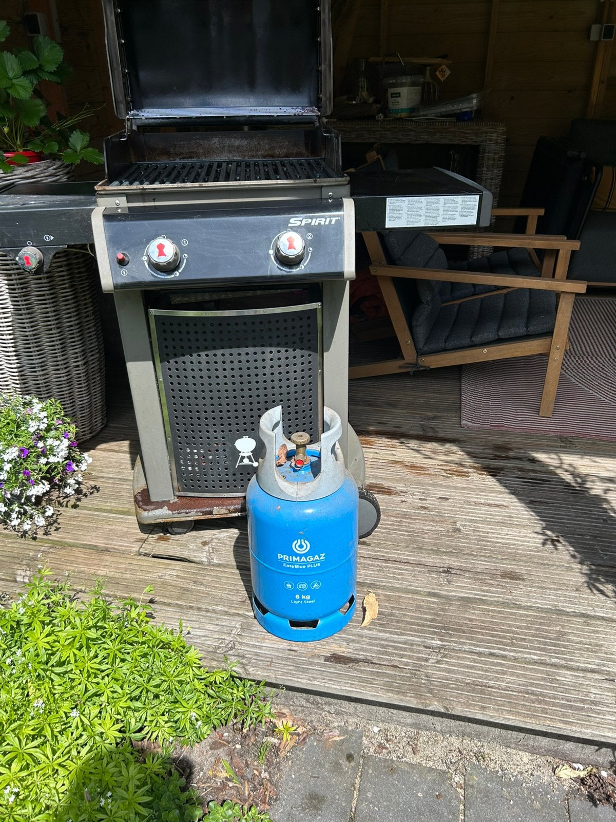 Weber Spirit gasbarbecue met gasfles, Ophalen, Gebruikt