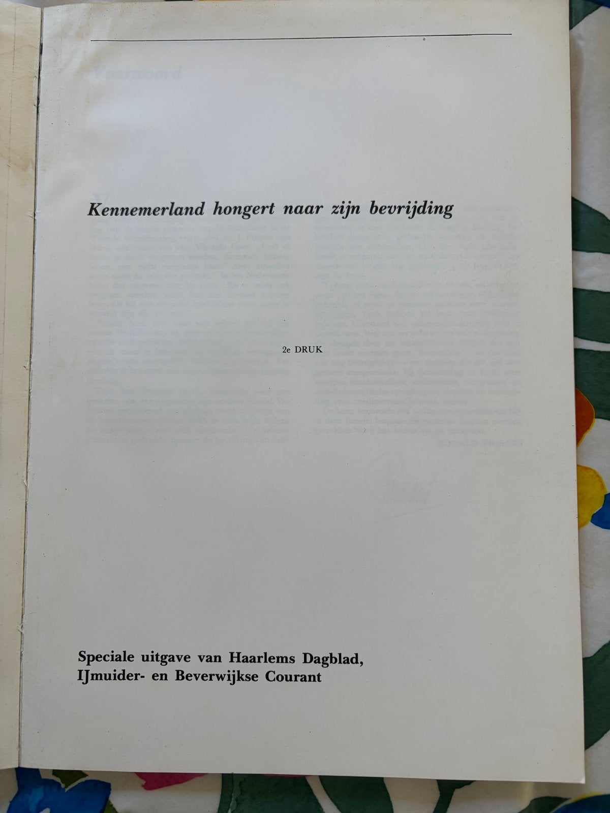 Kennemerland Hongerwinter 1944/1945 - 2e Druk, Boeken, Tijdschriften en Kranten, Ophalen of Verzenden, Gelezen, Overige typen