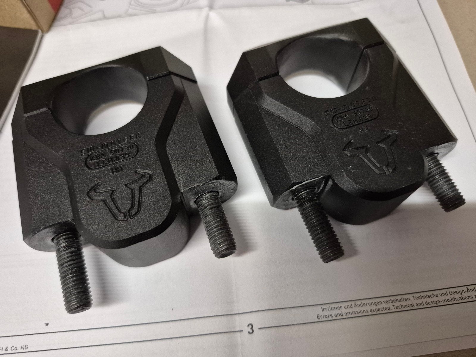 SW-MOTECH 40 mm stuurverhogers BMW R1250GS R1200GS barriser, Ophalen of Verzenden, Nieuw