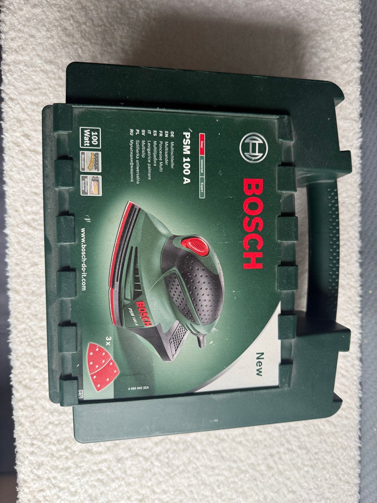 Bosch PSM 100 A schuurmachine, Doe-het-zelf en Verbouw, Ophalen of Verzenden, Gebruikt, Minder dan 600 watt, Overige typen