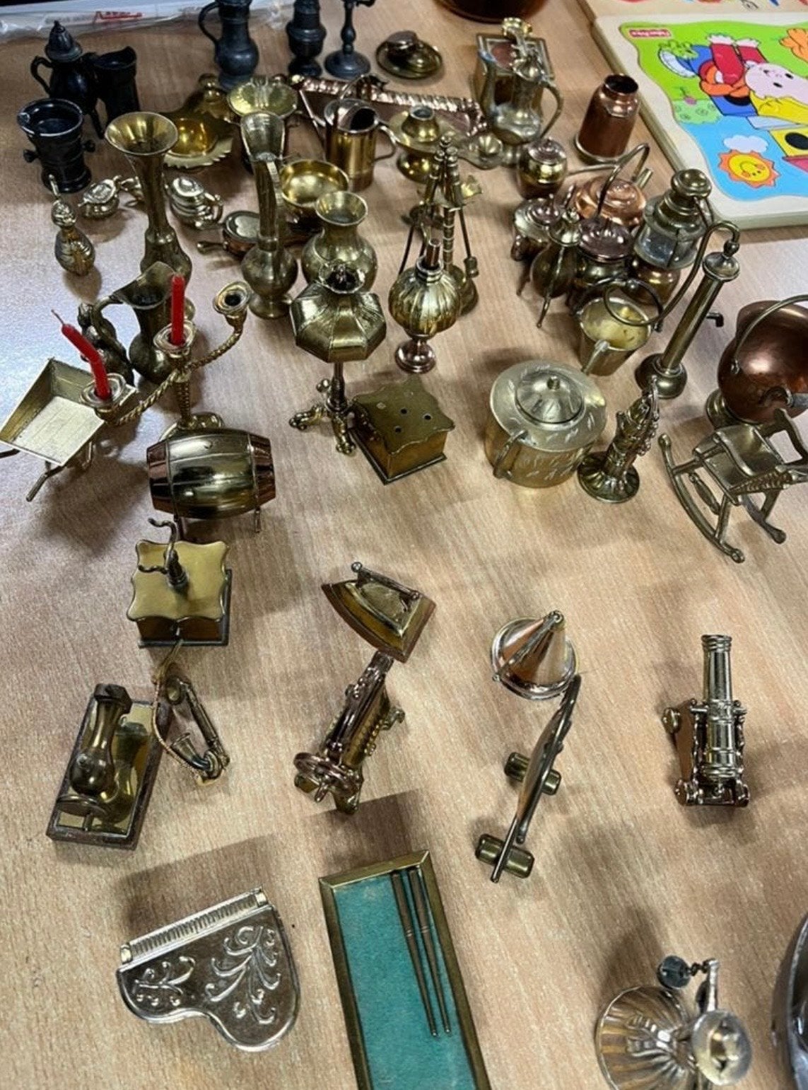 Antieke decoratie miniatuur, Antiek en Kunst, Antiek | Koper en Brons, Ophalen, Koper