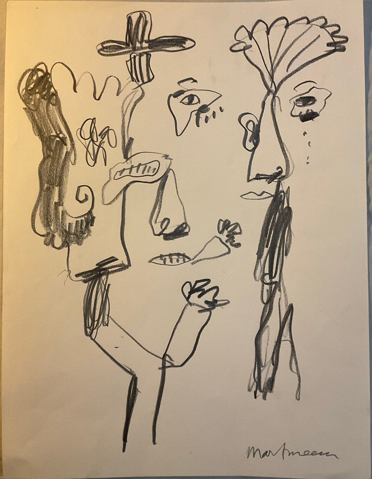 Anton Martineau diverse tekeningne gesigneerd, Ophalen of Verzenden