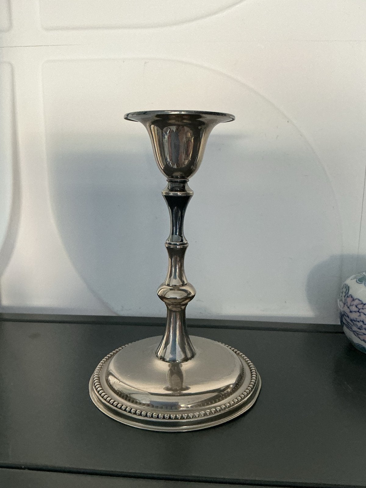 Elegante Zilverkleurige Kandelaar, Ophalen of Verzenden, Overige materialen
