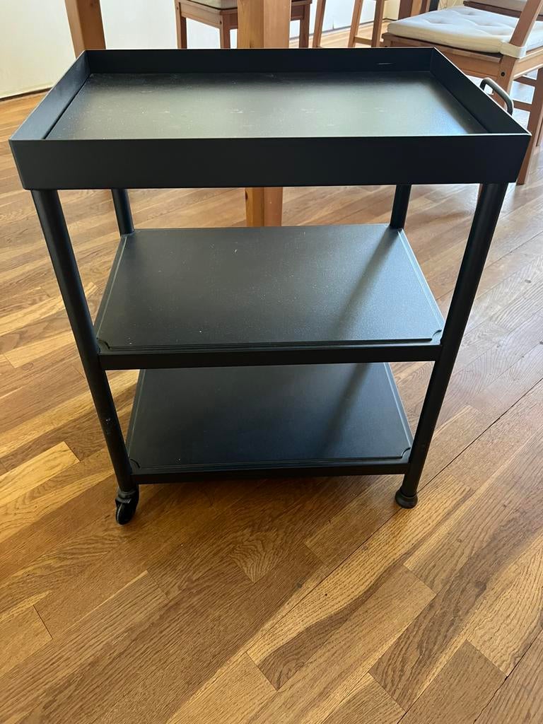 IKEA trolley zwart Kornsjö, Huis en Inrichting, Ophalen, 50 tot 100 cm, Zo goed als nieuw, 25 tot 50 cm