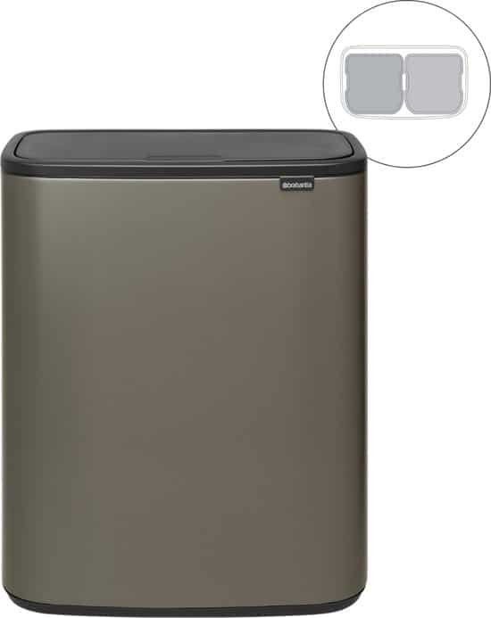 Brabantia Bo Touch Bin Prullenbak - 2 x 30 liter, Triple J Online, Info@triplejonline.nl, De Spinnekop 9