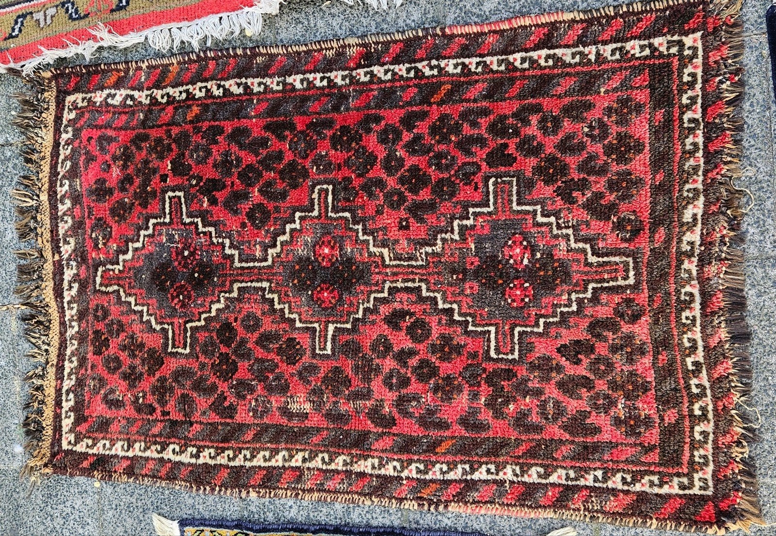 Vintage Vloerkleed Oosters Tapijt, Ophalen, Gebruikt, Rechthoekig, 100 tot 150 cm