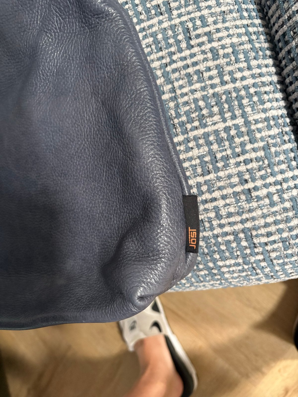 Jost Leren Schoudertas - Blauw, Gebruikt, Blauw, Leer, Ophalen