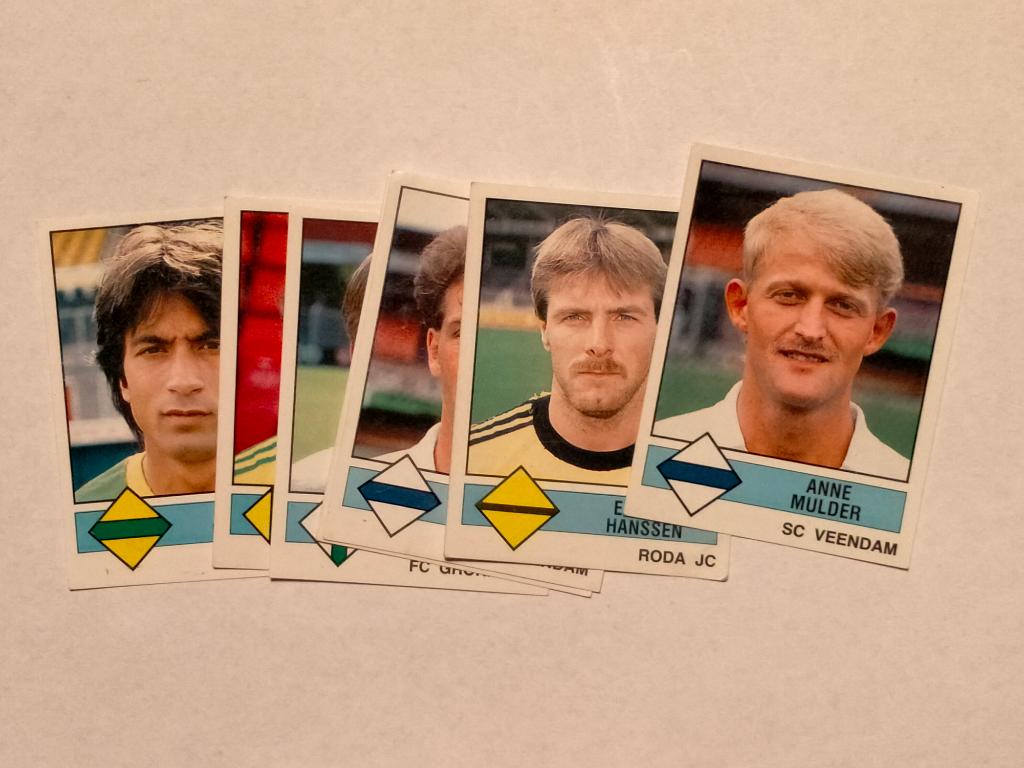 Panini 87 1987 voetbal vintage sport plaatjes kaartjes RARE, Verzenden, Gebruikt, Meerdere kaarten
