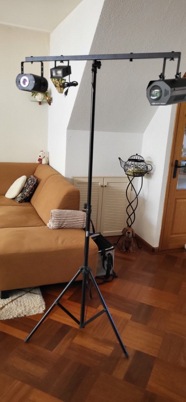 4 discolampen set met steun, Muziek en Instrumenten, Licht en Laser, Ophalen, Gebruikt, Licht, Geluidgestuurd