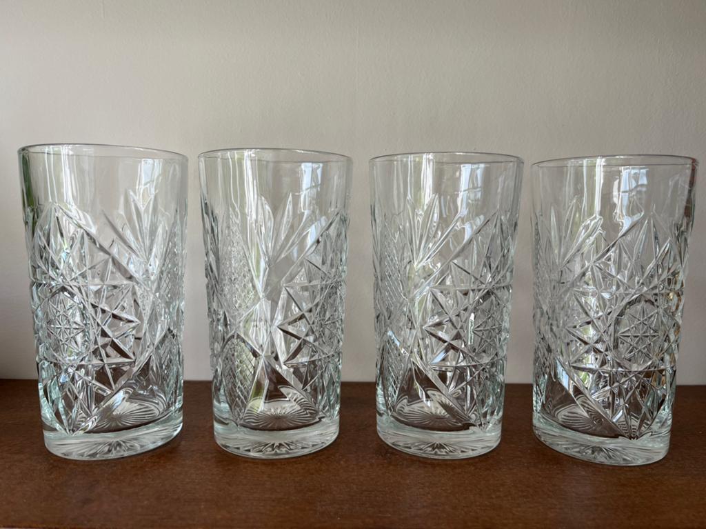 Libbey longdrinkglazen 4 stuks, Ophalen of Verzenden, Zo goed als nieuw, Overige typen