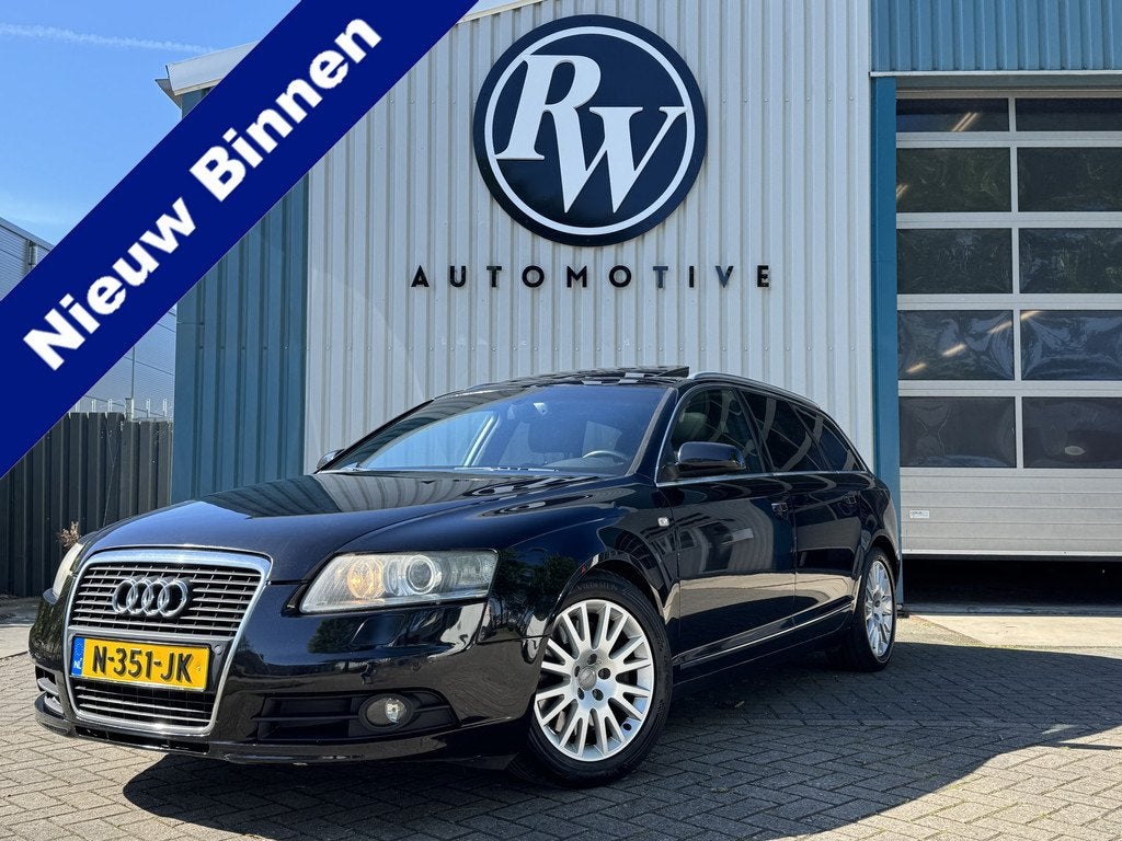 Audi A6 Avant 3.2 FSI quattro S-Line Standkachel / Bose / El, Auto's, Audi, Automaat, Gebruikt, Zwart, 1715 kg