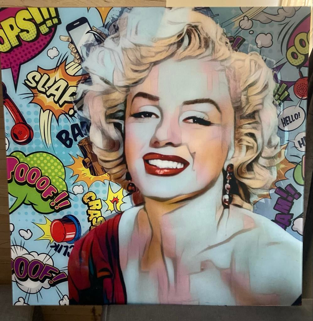 Marilyn Monroe Pop Art Canvas Schilderij, Ophalen of Verzenden
