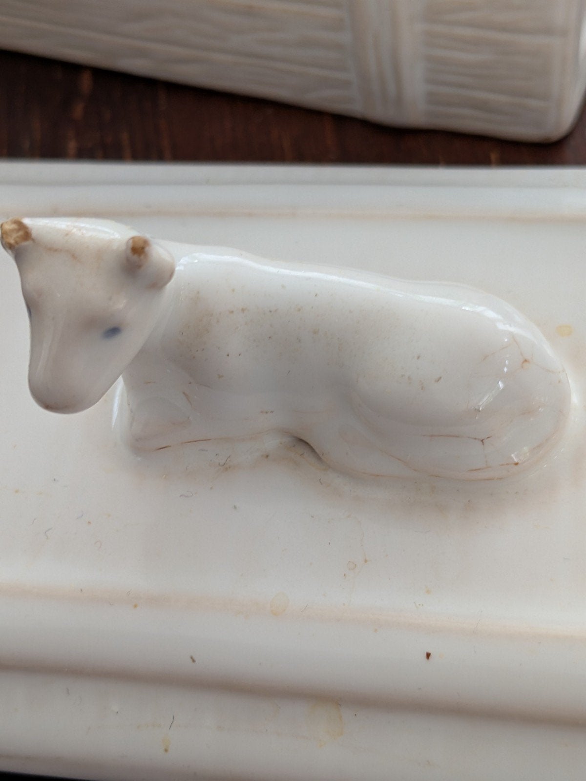 Vintage Staf Ceramics botervloot met koe, Ophalen of Verzenden