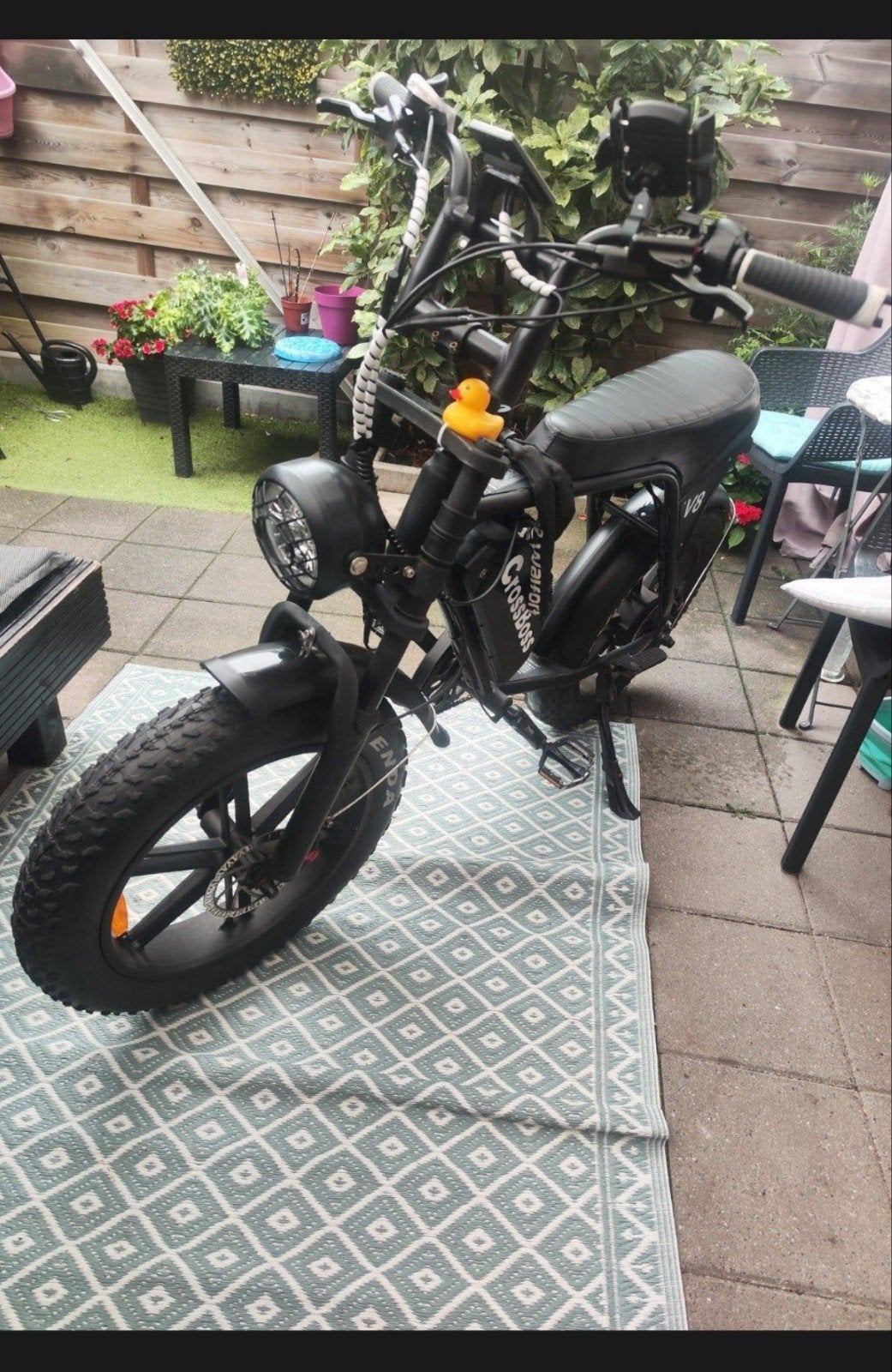 Crossboss V8 e-bike met accessoires en recent onderhoud, Gebruikt, 47 tot 51 cm, 30 tot 50 km per accu, Ophalen