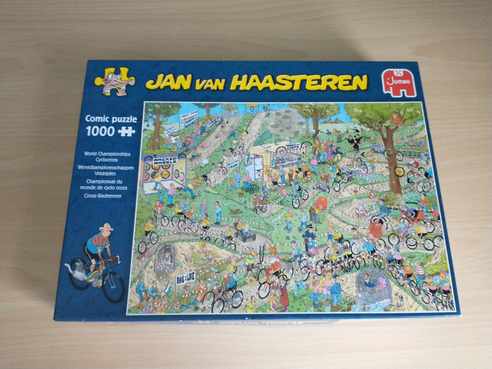 Jan van Haasteren puzzel wereldkampioenschappen veldrijden, Ophalen of Verzenden, 500 t/m 1500 stukjes, Zo goed als nieuw