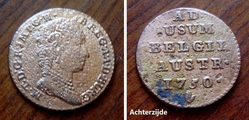 1 Liard Oostenrijkse Nederlanden Maria Theresia, 1750, Verzenden, Vóór koninkrijk, Overige waardes, Losse munt