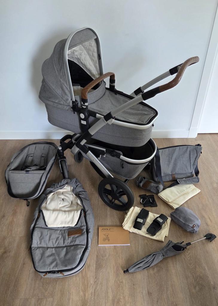 Kinderwagen Joolz Geo - zeer compleet, Kinderen en Baby's, Kinderwagens en Combinaties, Gebruikt, Verstelbare duwstang, Ophalen