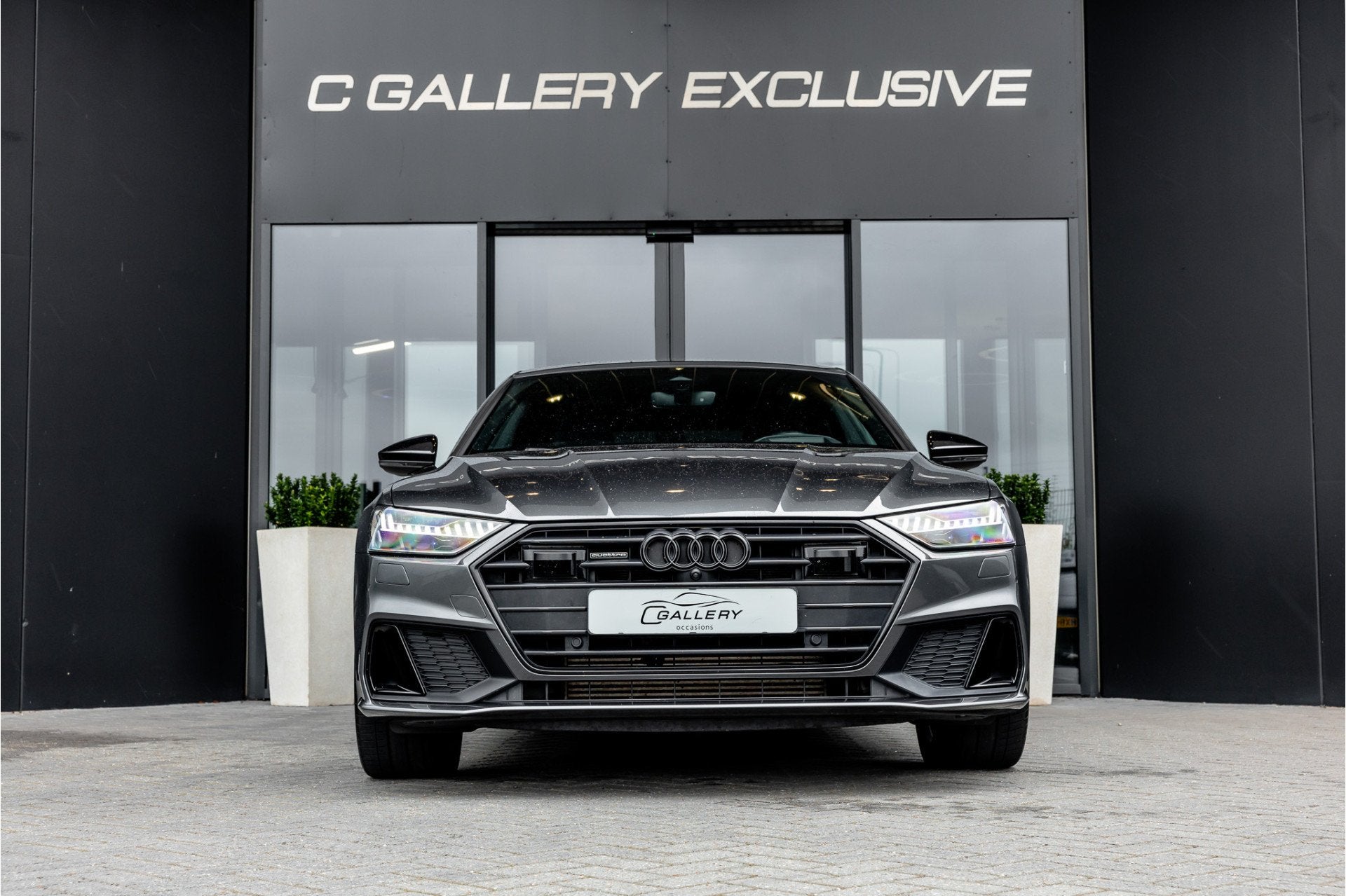 Audi A7 Sportback 55 TFSI e quattro Competition - S Line | P, Auto's, Gebruikt, Zwart, 4 cilinders, Bedrijf
