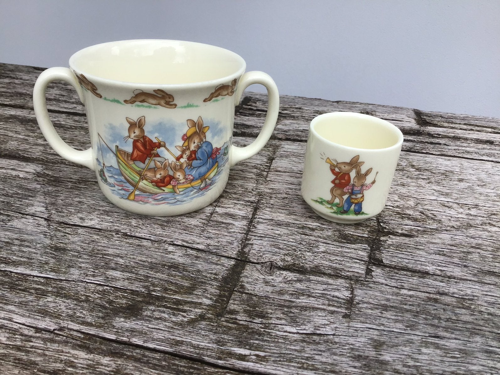 Bunnykins mok + Bunnykins eierdop - Royal Doulton, Ophalen of Verzenden