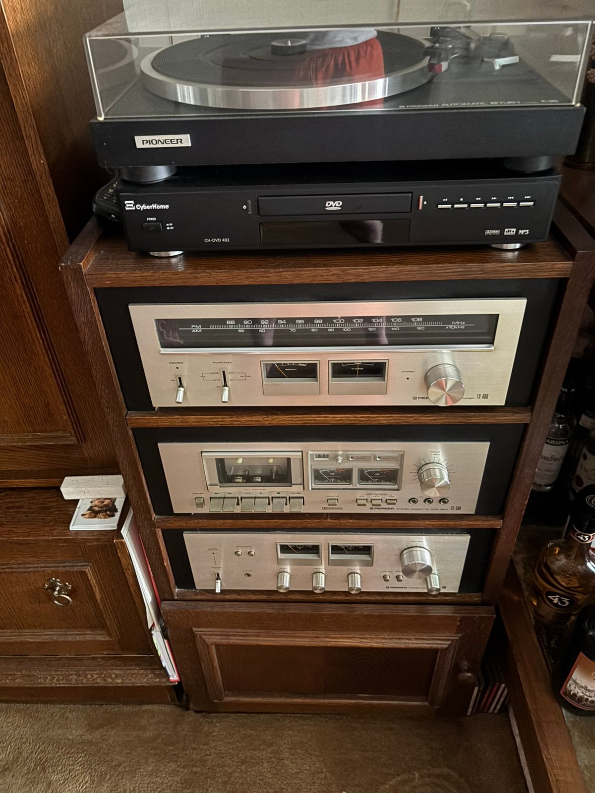 Vintage Pioneer Hifi Set met JBL Speakers en Platenspeler, Ophalen, Gebruikt, Cassettedeck, Losse componenten