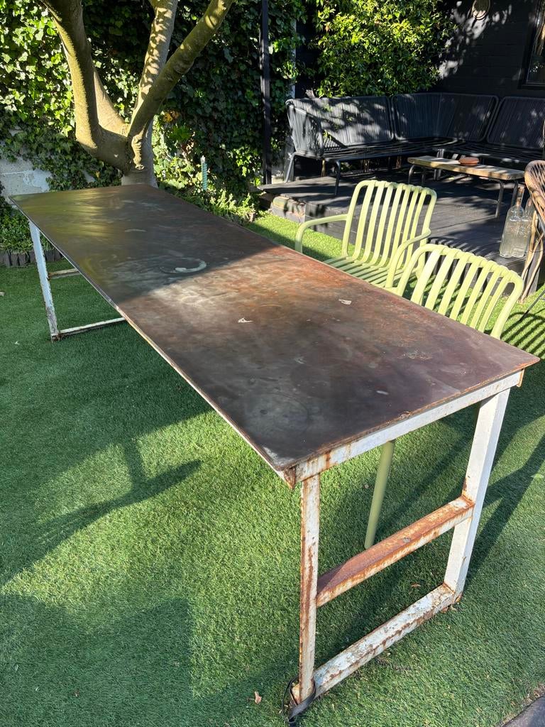 Vintage industriële werkbank/tafel van Philips, Antiek en Kunst, Ophalen