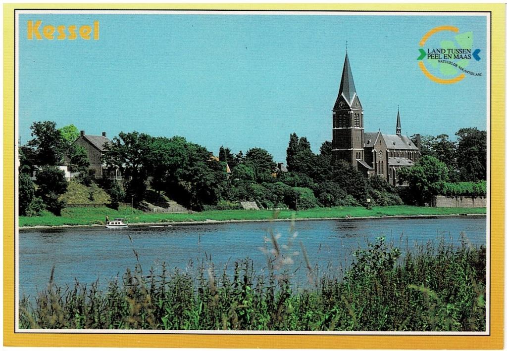 Ansichtkaart Kessel, Maas, kerk, dorpsgezicht, Ophalen of Verzenden, 1980 tot heden, Ongelopen, Limburg