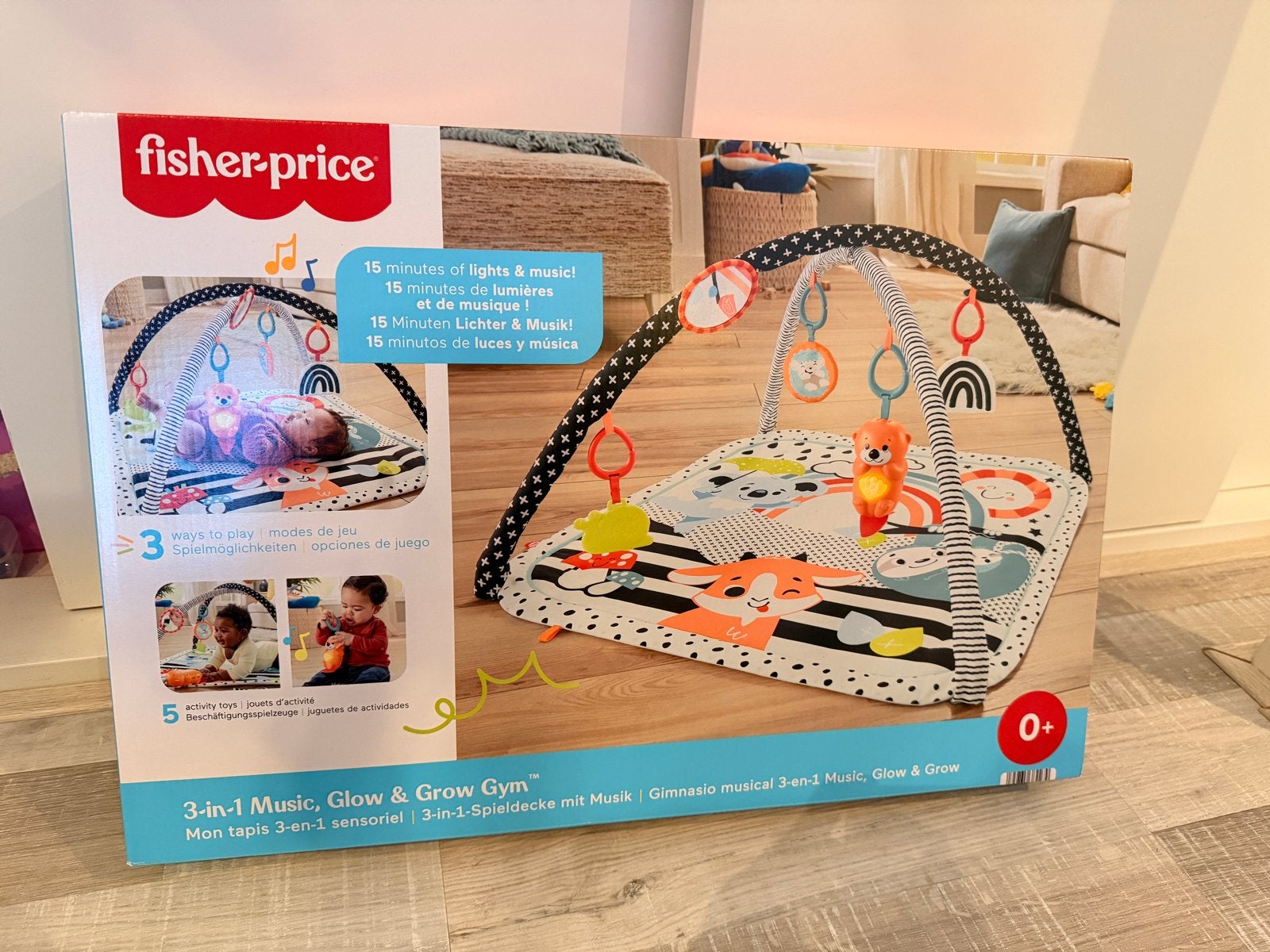 Fisher-Price 3-in-1 Muziek, Licht & Groei Babygym, Ophalen of Verzenden, Nieuw, Speelkleed, Met licht