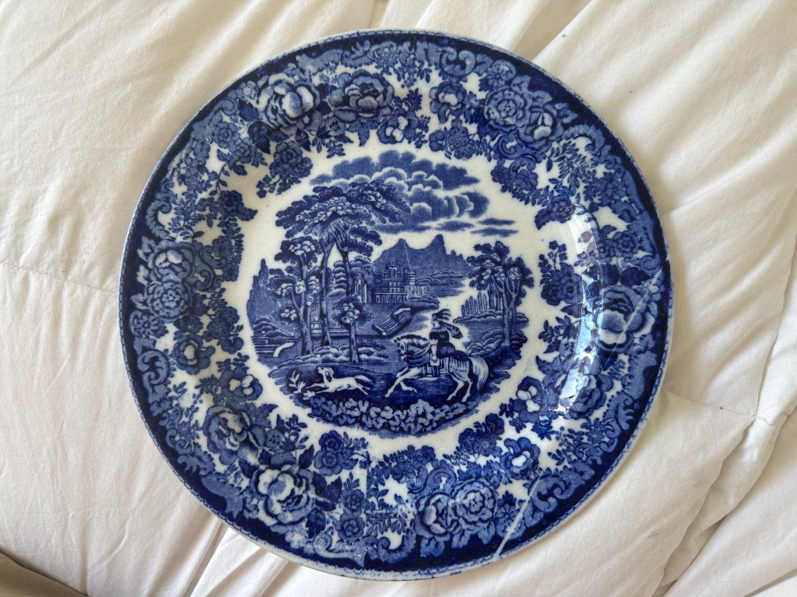 Antiek/vintage Petrus Regout Maastricht bord Amazone – 26 cm, Ophalen of Verzenden