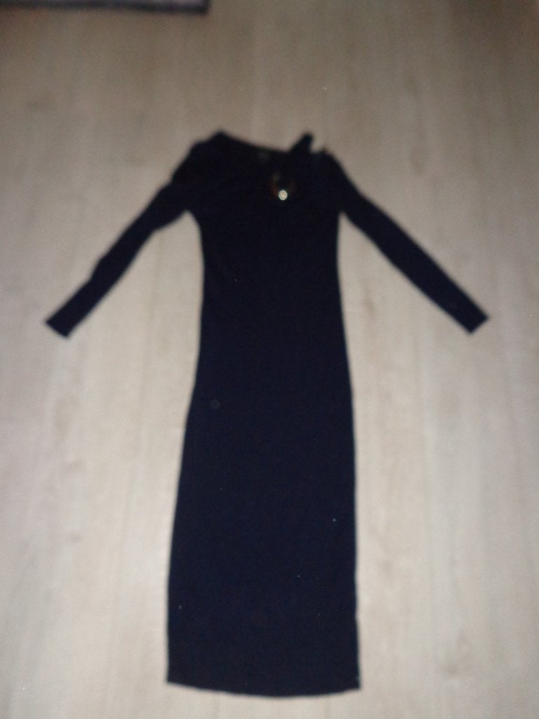 donkerblauwe lange jurk van Lost Ink, maat S, Blauw, Ophalen of Verzenden, Zo goed als nieuw, Maat 36 (S)