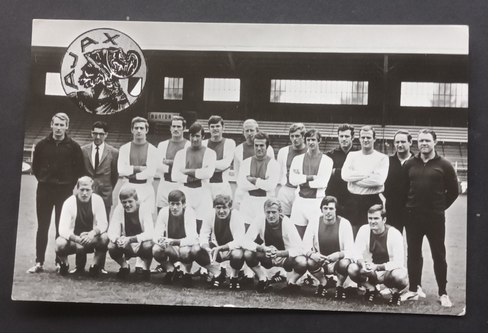 Zeldzame oude Ajax 1e elftalkaart met Cruyff, Keizer, Swart, Verzamelen, Verzenden, Ajax