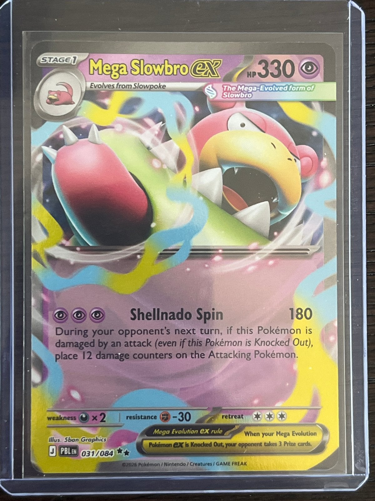 Mega Slowbro EX 031/084 - Pokémon Kaart, Hobby en Vrije tijd, Verzamelkaartspellen | Pokémon, Ophalen of Verzenden, Zo goed als nieuw