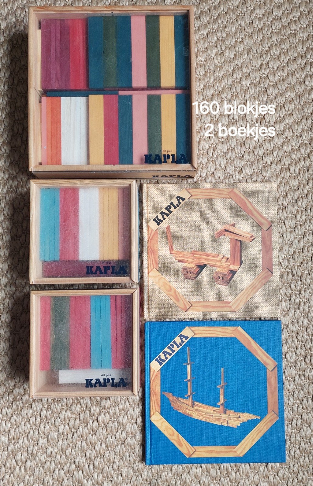 kapla 3 doosjes en 2 boekjes, Ophalen, Gebruikt, Overige merken