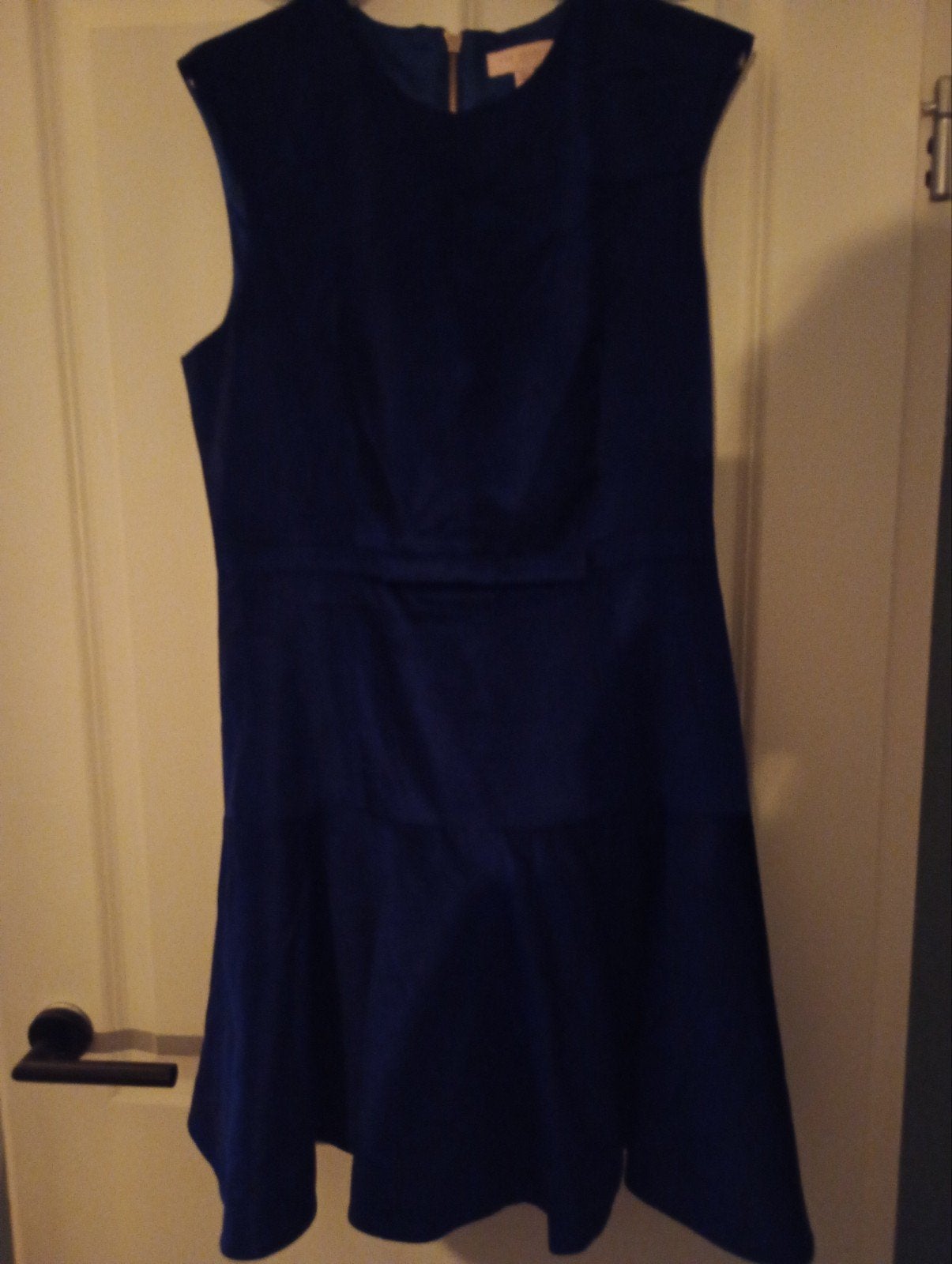 Ted Baker fluwelen jurk, maat M, donkerblauw, Ophalen of Verzenden, Zo goed als nieuw, Maat 38/40 (M), Blauw