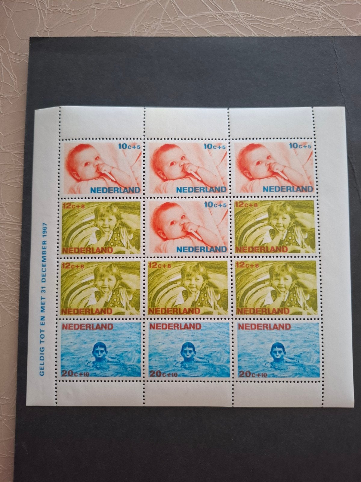 Nederlandse Postzegels Welzijnszorg 1967 - Blok van 9, Ophalen of Verzenden