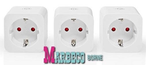 SmartLife Wi-Fi Smart Stekker, Stopcontact, 3-pack 3680 watt, Nedis SmartLife, 60 watt of meer, Overige typen, Nieuw