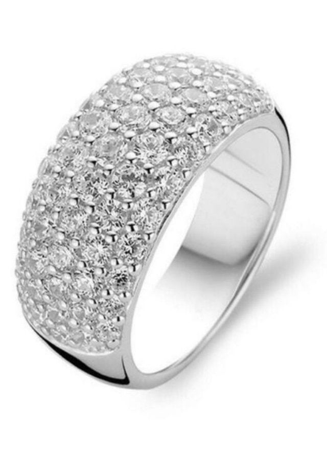 Zilveren Ti Sento Milano ring, maat 52, Ophalen of Verzenden, Dame, Zilver, Zilver