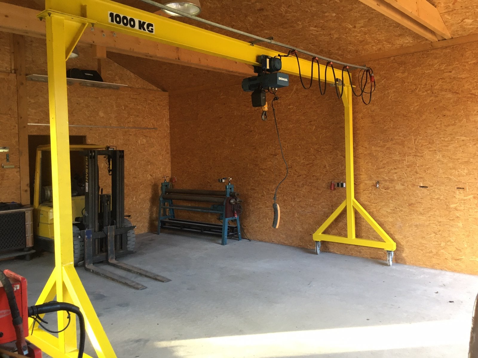 DEMAG portaalkraan 1000kg elektrisch, Ophalen of Verzenden, Gebruikt
