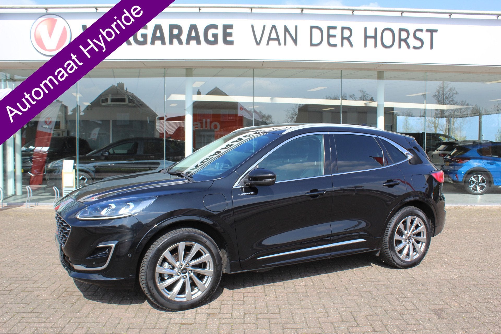 Ford Kuga 2.5-225pk PHEV 'Vignale' Plug-in Hybrid Automaat., Auto's, 12 maanden, Gebruikt, Zwart, 4 cilinders