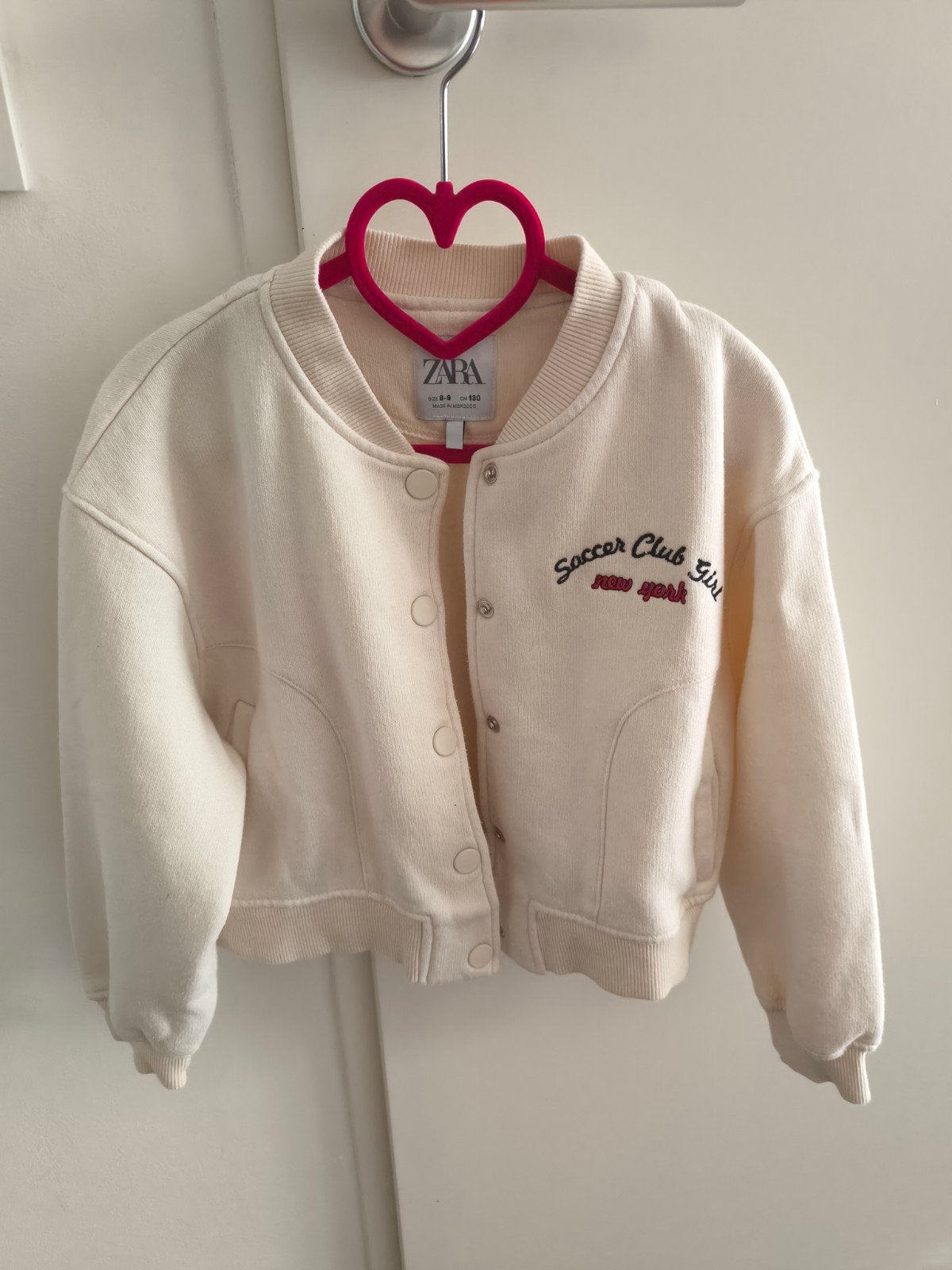 Zara Bomberjack 'Soccer Club Girl' - Maat 8-9 jaar, Kinderen en Baby's, Kinderkleding | Overige, Zo goed als nieuw, Meisje, Ophalen of Verzenden