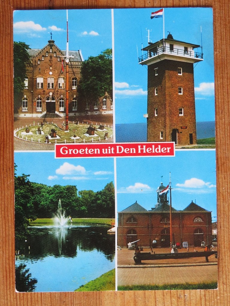 Den Helder Vierluik o.a. Uitkijktoren + Marine Museum 1984, Ophalen of Verzenden, Voor 1920, Noord-Brabant