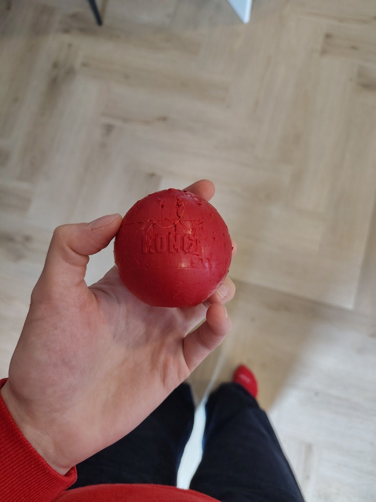 Gratis stevige kong hondenbal (gebruikt), Ophalen, Gebruikt, Intelligentiespeelgoed
