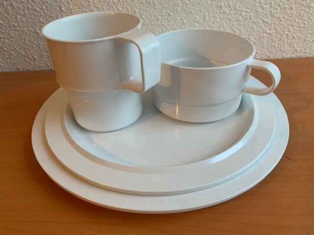 Mepal Rosti Classic: 2 tot 10- pers. servies in wit, Caravans en Kamperen, Lochem, Ophalen of Verzenden, Zo goed als nieuw, Mepal