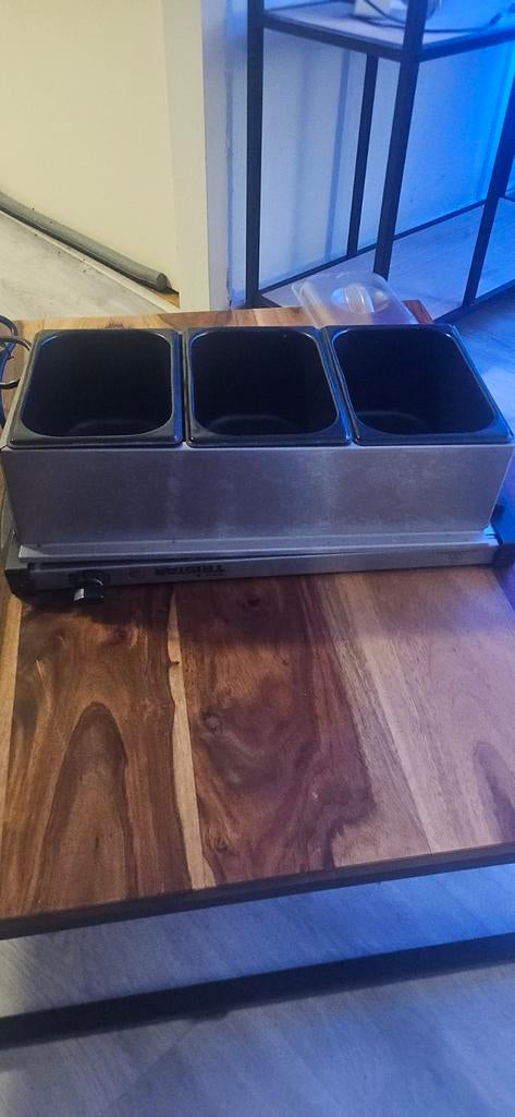 Tristar warmhoudplaat / buffetwarmer met 3 bakjes, Ophalen of Verzenden, 4 t/m 7 personen