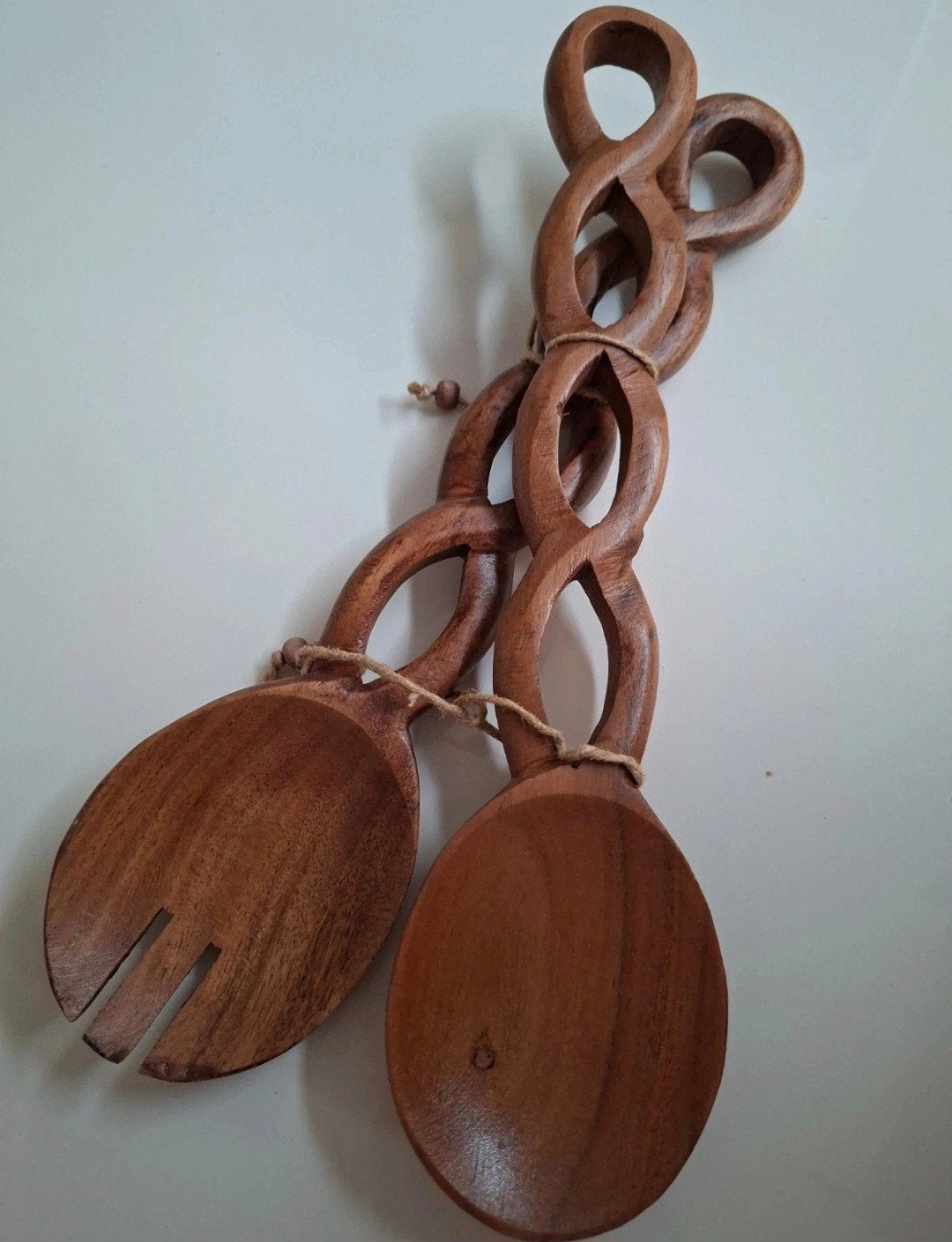 Sla bestek acaciahout, Ophalen of Verzenden, Hout