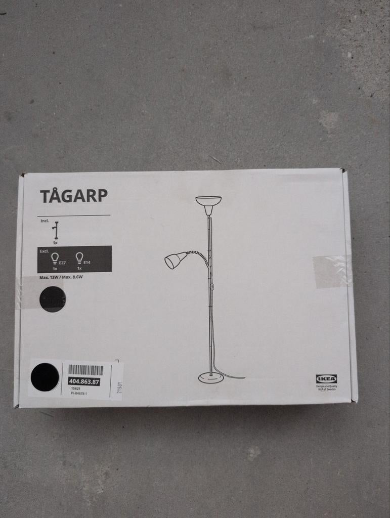 IKEA TÅGARP up light lees lamp / zwart, Overige materialen, Nieuw, Ophalen of Verzenden, Modern