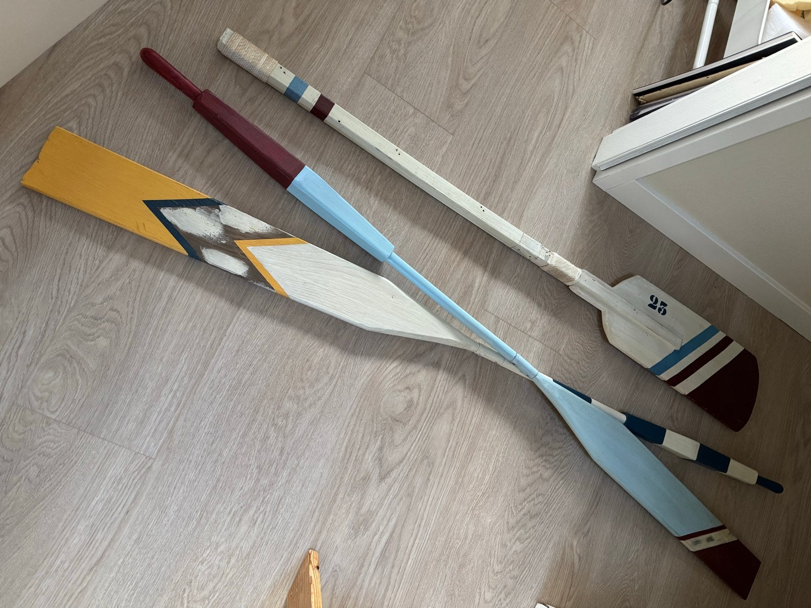 Decoratieve roeispanen - Set van 3, Ophalen, Gebruikt, Meerkleurig, Vintage